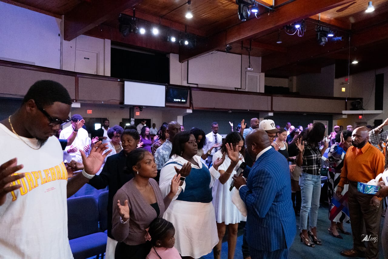 Prayer ministry during a Society Conference gathering